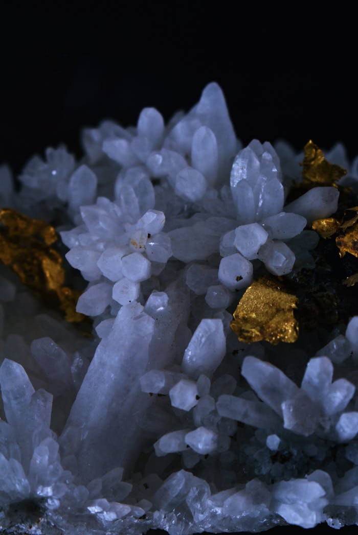 White and Gold Crystals